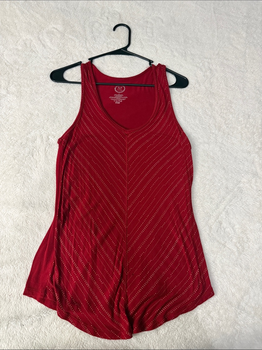 Maurices Red Sleeveless Tank with Stud Accent
